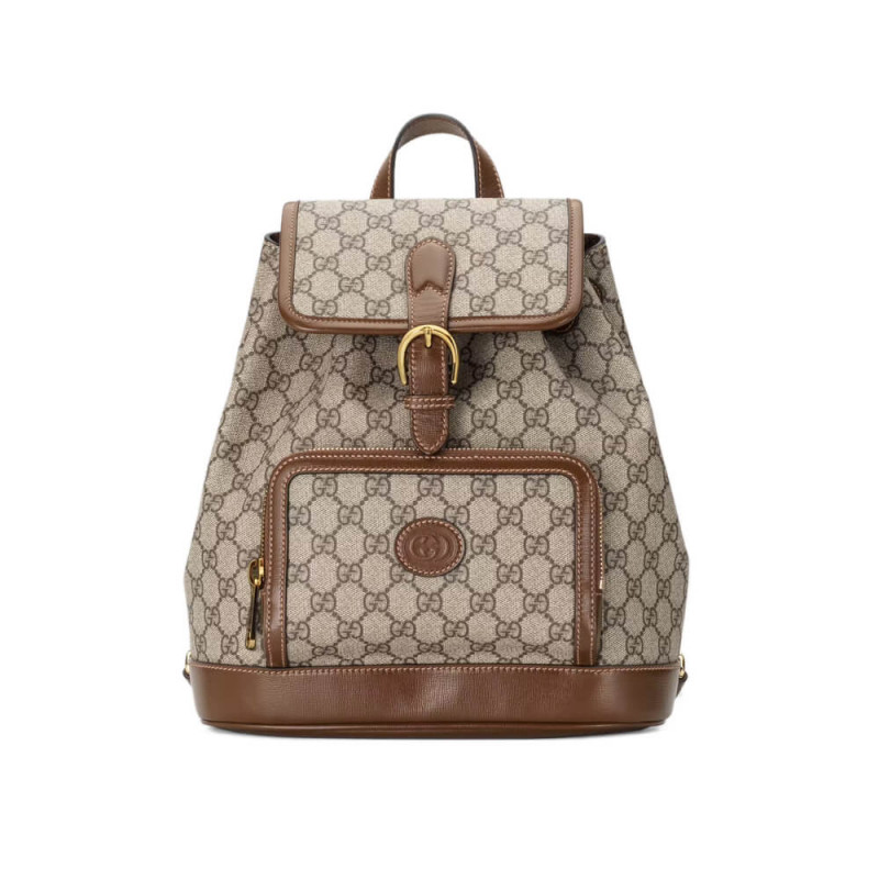 Gucci Rucksack mit ineinandergreifender G in GG Supreme 674147