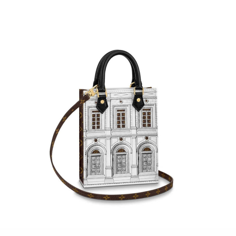Louis Vuitton bedrucktes mattes Kalb Leder Petit Sac Plat M80991