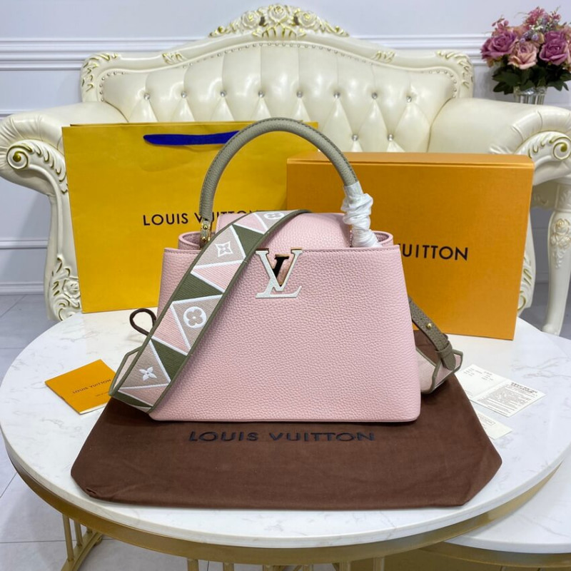 Louis Vuitton Capucines MM M59020 Rose/Beige