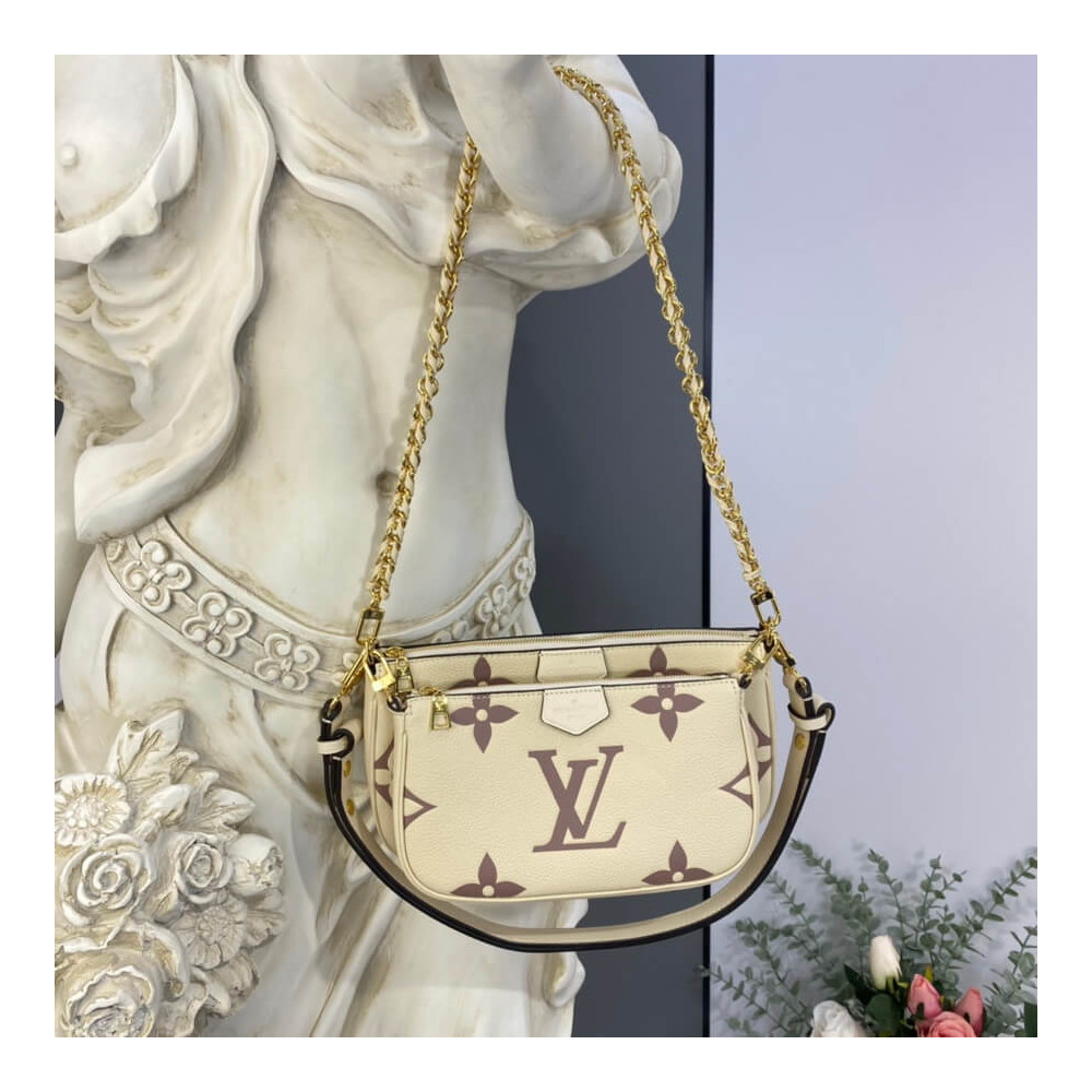 Louis Vuitton Bicolor Multi Pochette Accessoires Beige