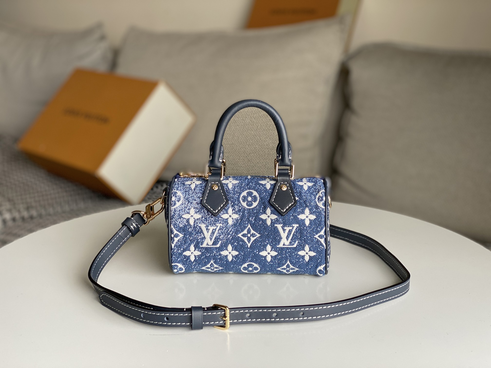 Louis Vuitton Nano Speedy Denim