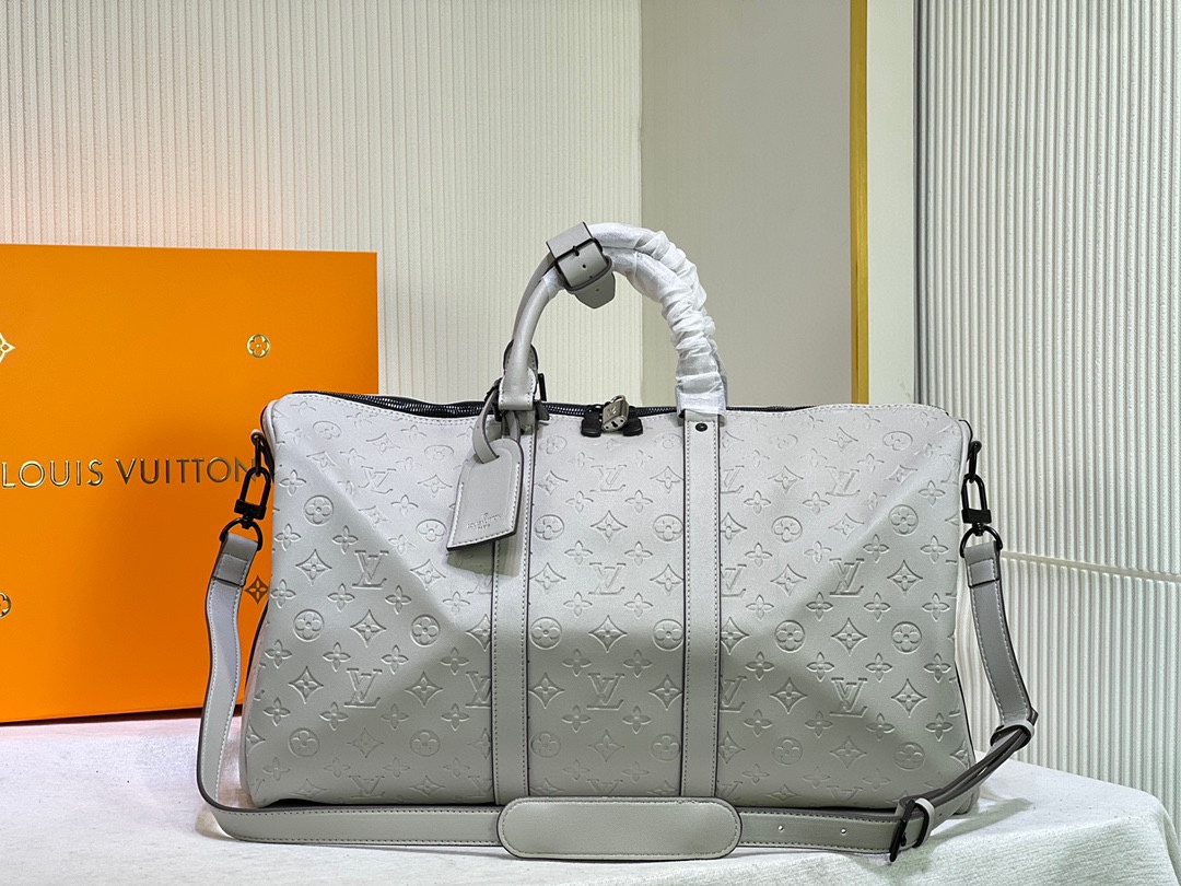 Louis Vuitton Keepall Bandouliere 50- Silber