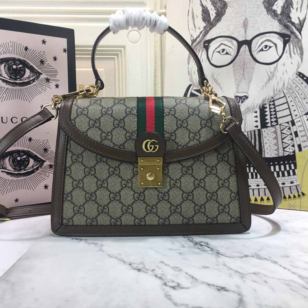 Gucci Ophidia Small Top Handle Tasche mit Web 651055